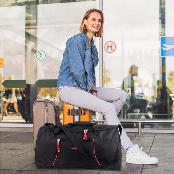 24 Inch Men & Women Grey 1 Lightweight Canvas Duffle Gym Sports Equipment Bags - Picture 6 of 7